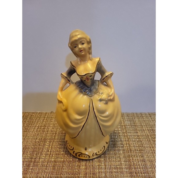 Vintage Victorian Woman Figurine With Felt Bottom Rochester NY FEW SMALL CHIPS - Picture 1 of 10